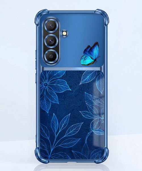 Samsung Galaxy A36 5G Azure Butterfly Dual-Tone Transparent Airbags Case