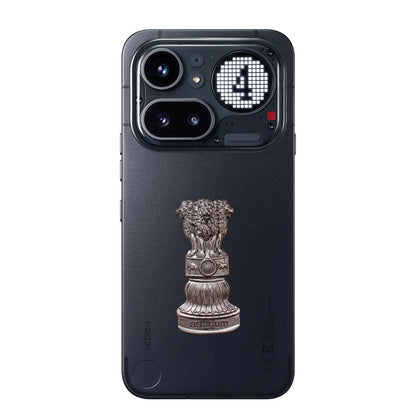 Nothing Phone 4A Pro 5G Compatible Satyamev Jayate 3D Metal Emblem Sticker