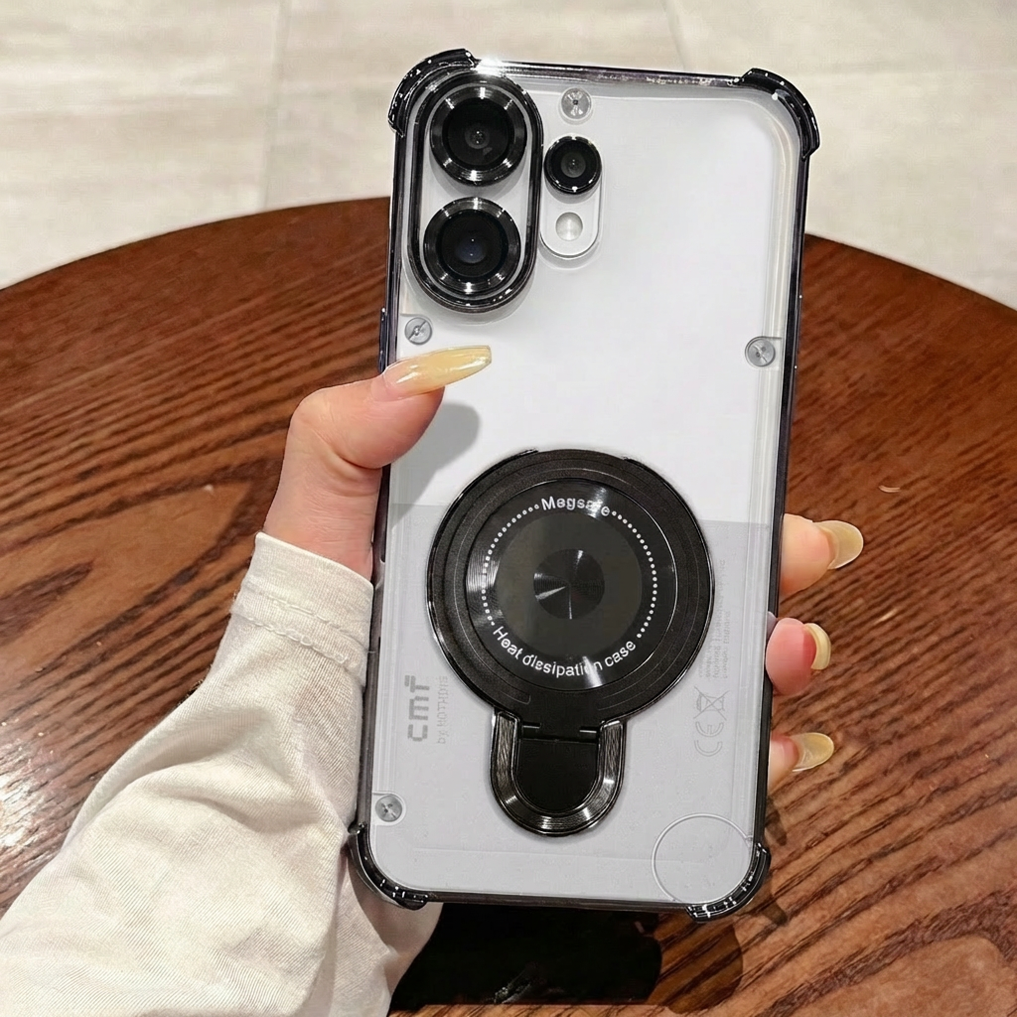 Nothing Phone 2 Pro 5G Luxury Four Corner Invincible Bracket Ring Stan ...