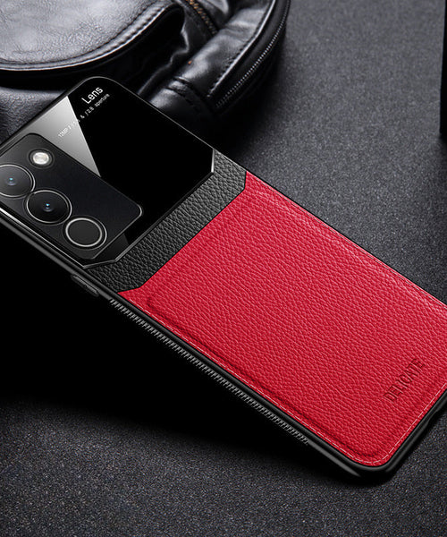 Vivo Y200 5G Premium Leather Lens Protective Case