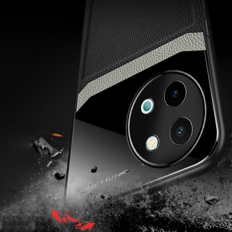 Vivo Y58 5G Premium Leather Lens Protective Case