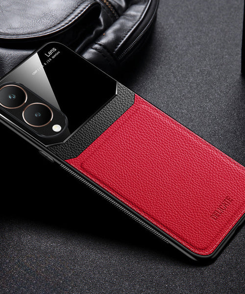 Vivo Y28 5G Premium Leather Lens Protective Case