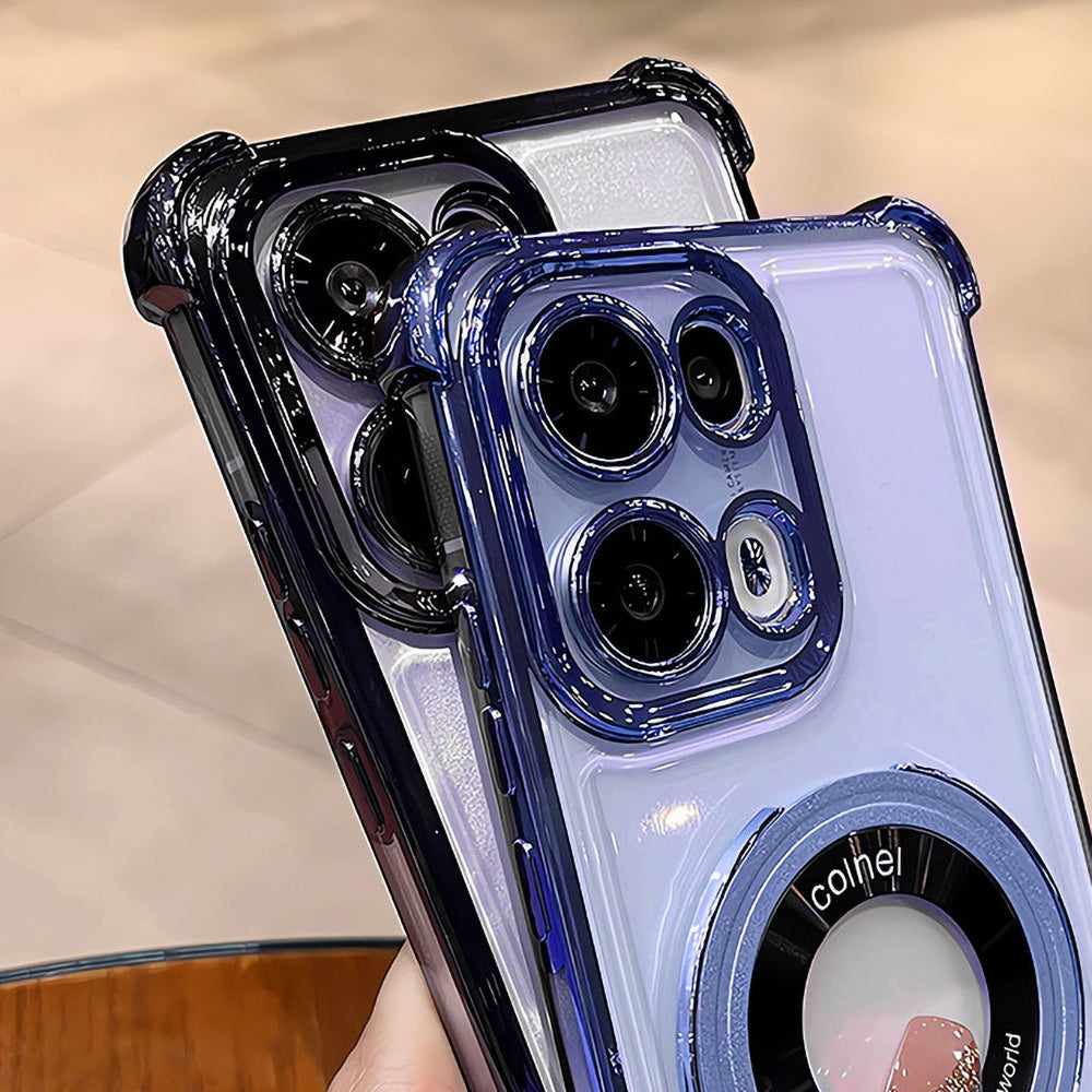 Oppo Reno13 5G Original Luxury Magnifier Ring Stand Shockproof Airbags Corner Case