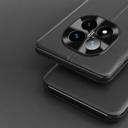 Redmi Note 14 Pro 5G Luxury Half Window Leather Flip Case