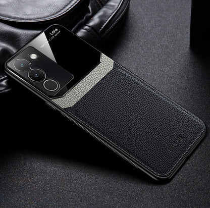 Vivo Y200 5G Premium Leather Lens Protective Case