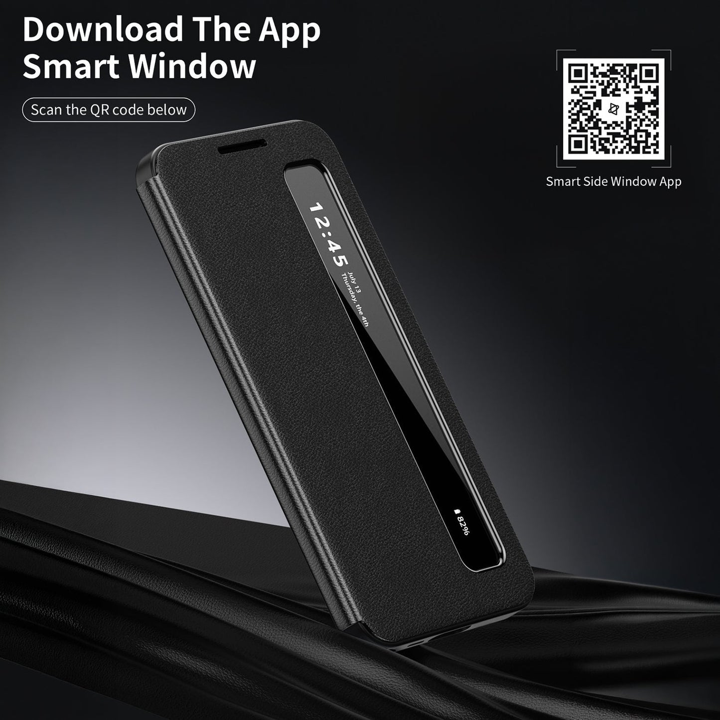 Samsung Galaxy S25 FE 5G Smart Side Window Flip Leather Case