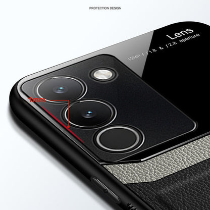 Vivo Y200 5G Premium Leather Lens Protective Case