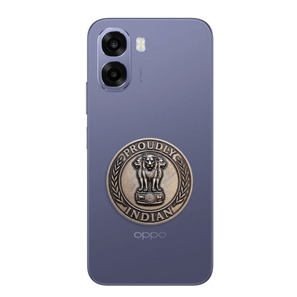 Oppo A6x 5G Compatible Satyamev Jayate 3D Metal Emblem Sticker