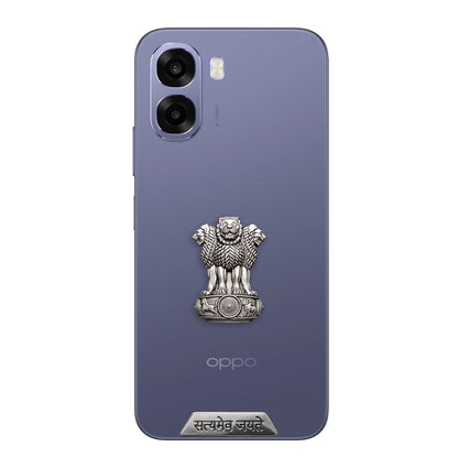 Oppo A6x 5G Compatible Satyamev Jayate 3D Metal Emblem Sticker