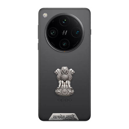 OPPO Find X8 Pro 5G Compatible Satyamev Jayate 3D Metal Emblem Sticker