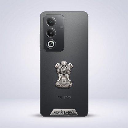 Oppo A3 Pro 5G Compatible Satyamev Jayate 3D Metal Emblem Sticker
