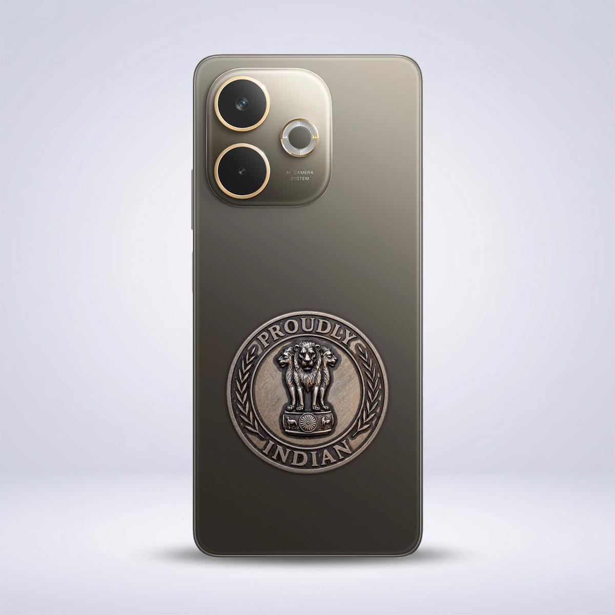 OPPO A5 Pro 5G Compatible Satyamev Jayate 3D Metal Emblem Sticker