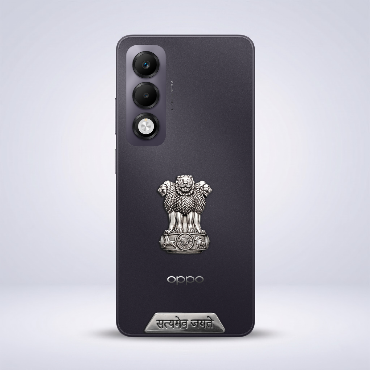 Oppo K13x 5G Compatible Satyamev Jayate 3D Metal Emblem Sticker