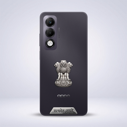 Oppo K13x 5G Compatible Satyamev Jayate 3D Metal Emblem Sticker