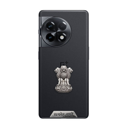 OnePlus 11R 5G Compatible Satyamev Jayate 3D Metal Emblem Sticker