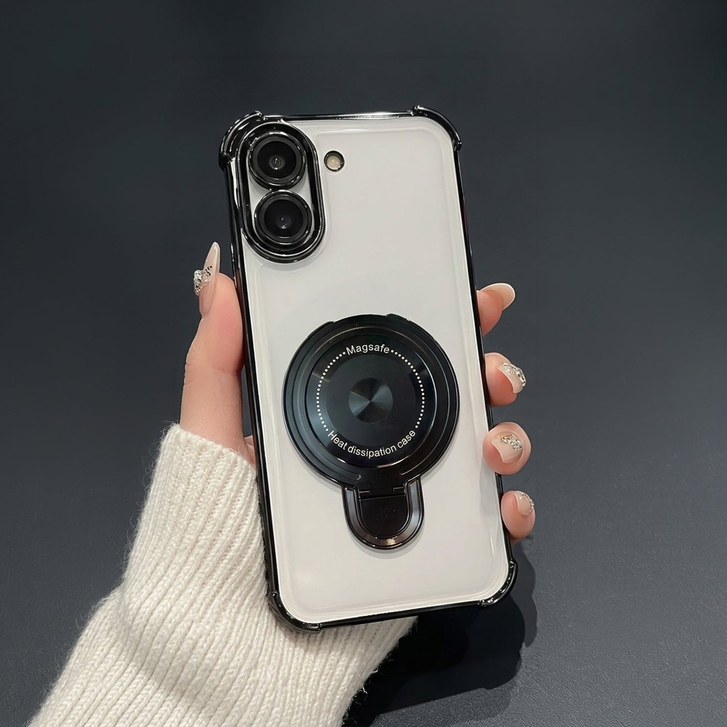 OnePlus Nord CE5 5G Luxury Four Corner Invincible Bracket Ring Stand Case