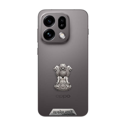 Oppo Find X9s 5G Compatible Satyamev Jayate 3D Metal Emblem Sticker