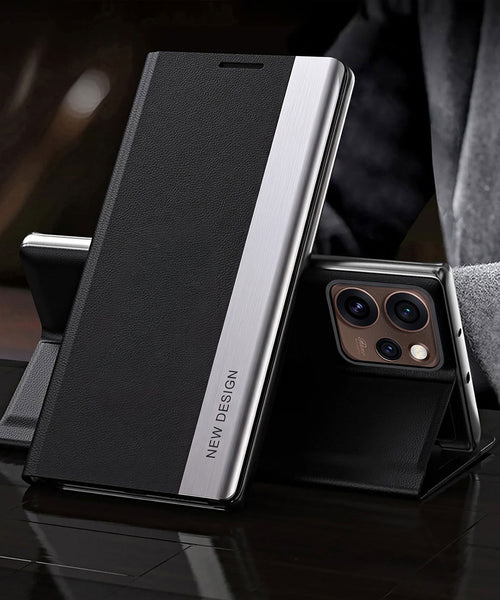 Oppo Reno 15 Pro Mini 5G Satyamev Jayate Metal Emblems Flip Leather Case
