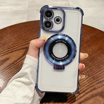 Oppo A5 pro magnetic magnifier ring stand case