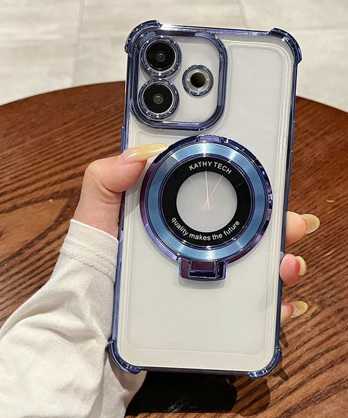 Oppo A5 Pro 5G Original Luxury Magnifier Ring Stand Shockproof Airbags Corner Case