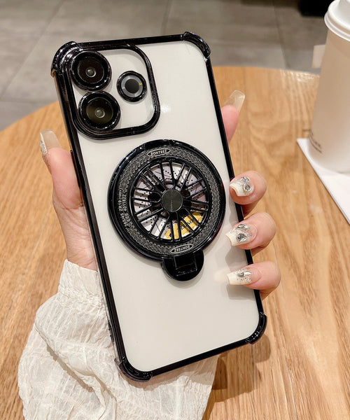 Oppo A5 Pro 5G Premium Stress Buster Wheel Rotating Shockproof Airbags Case