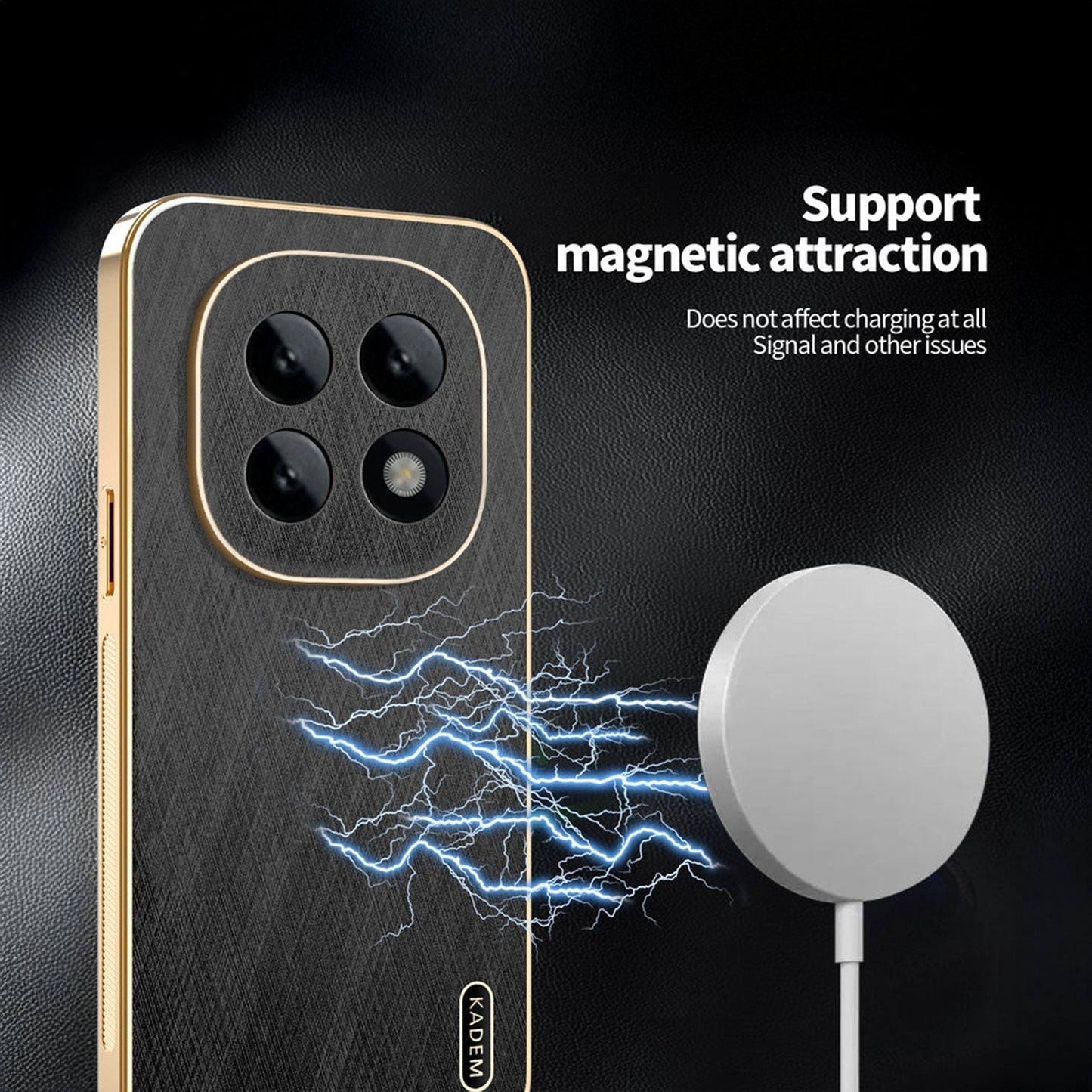 Oppo F29 Pro 5G Premium Electroplated Frame Gold Thread Pattern Soft Case