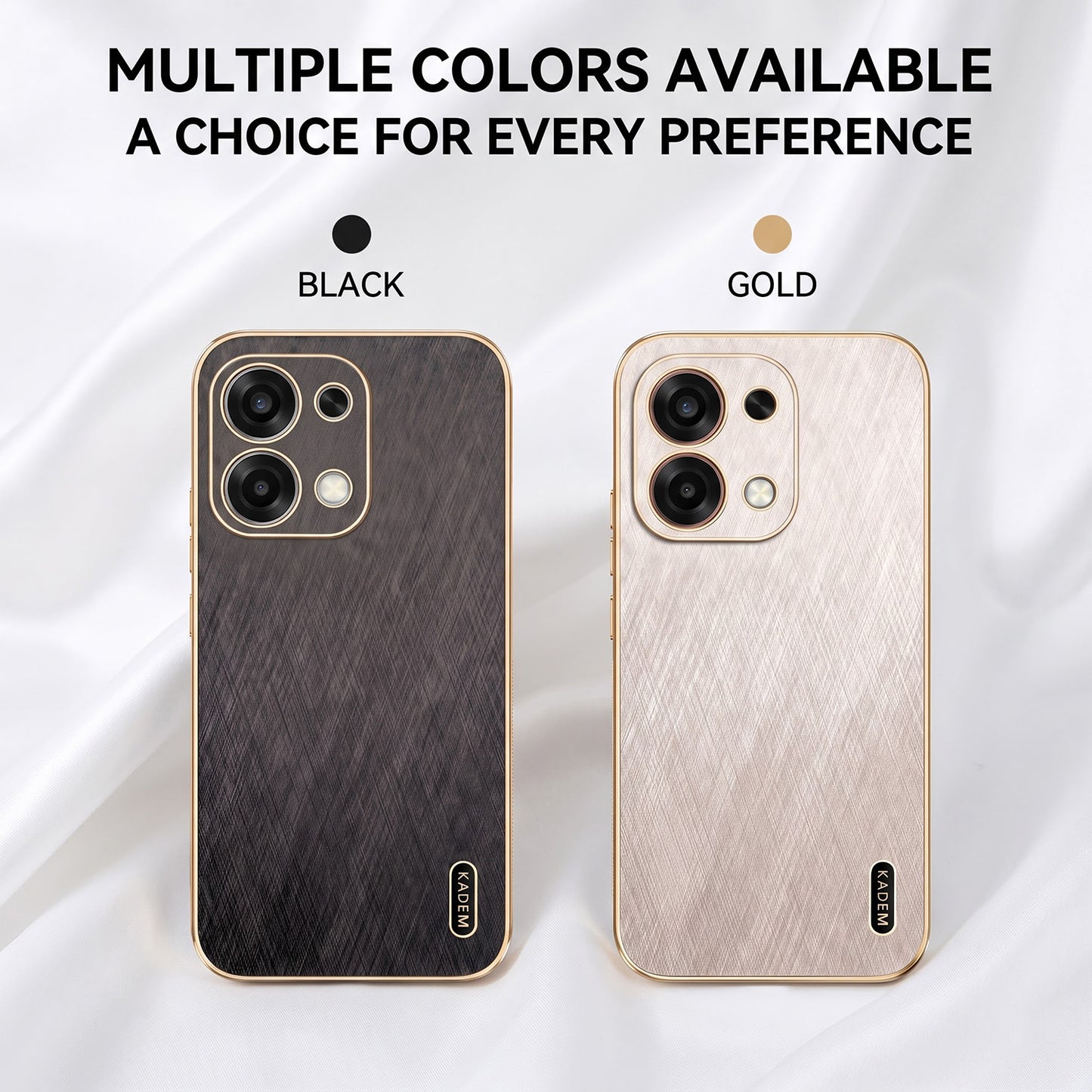 Oppo F31 5G Premium Electroplated Frame Gold Thread Pattern Soft Case