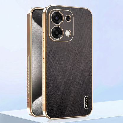 Oppo F31 5G Premium Electroplated Frame Gold Thread Pattern Soft Case