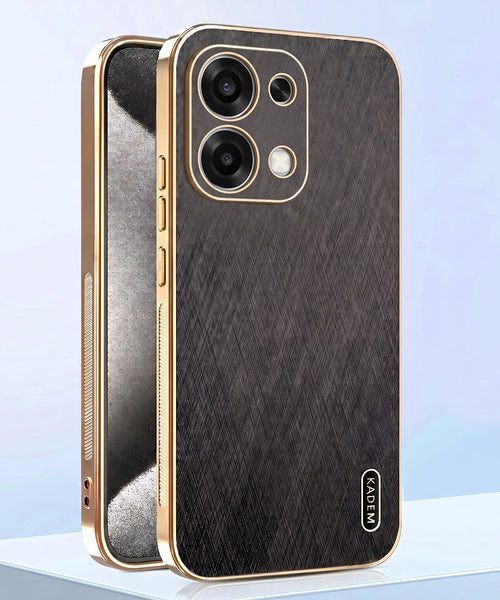Oppo F31 5G Premium Electroplated Frame Gold Thread Pattern Soft Case
