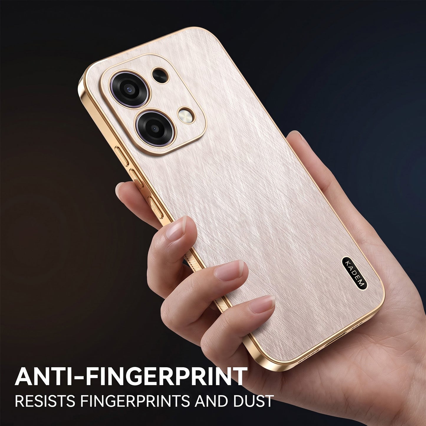 Oppo F31 5G Premium Electroplated Frame Gold Thread Pattern Soft Case