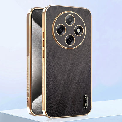 Oppo F31 Pro 5G Premium Electroplated Frame Gold Thread Pattern Soft Case