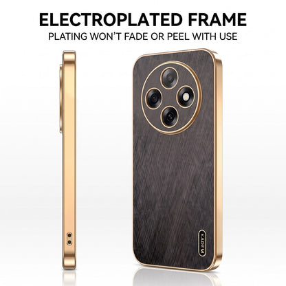 Oppo F31 Pro 5G Premium Electroplated Frame Gold Thread Pattern Soft Case