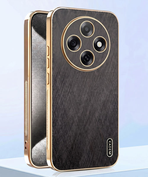 Oppo F31 Pro 5G Premium Electroplated Frame Gold Thread Pattern Soft Case