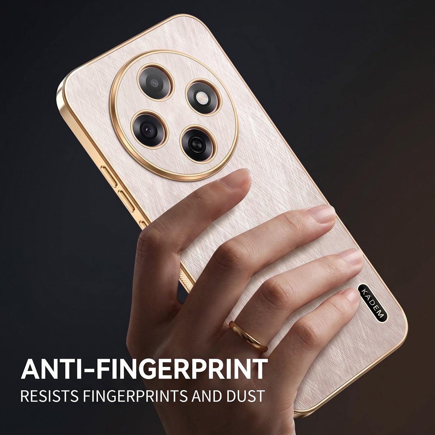 Oppo F31 Pro 5G Premium Electroplated Frame Gold Thread Pattern Soft Case