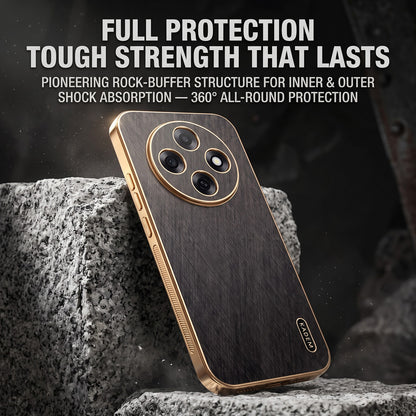 Oppo F31 Pro 5G Premium Electroplated Frame Gold Thread Pattern Soft Case