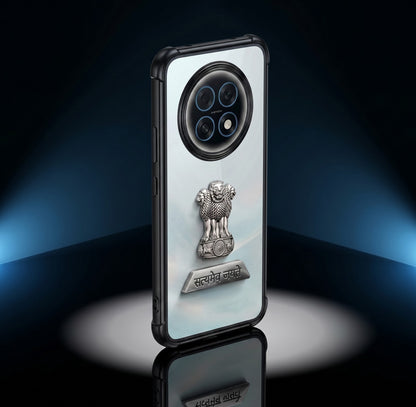 Oppo F31 Pro+ 5G Satyamev Jayate 2-in-1 Emblem Transparent Shockproof Airbag Case