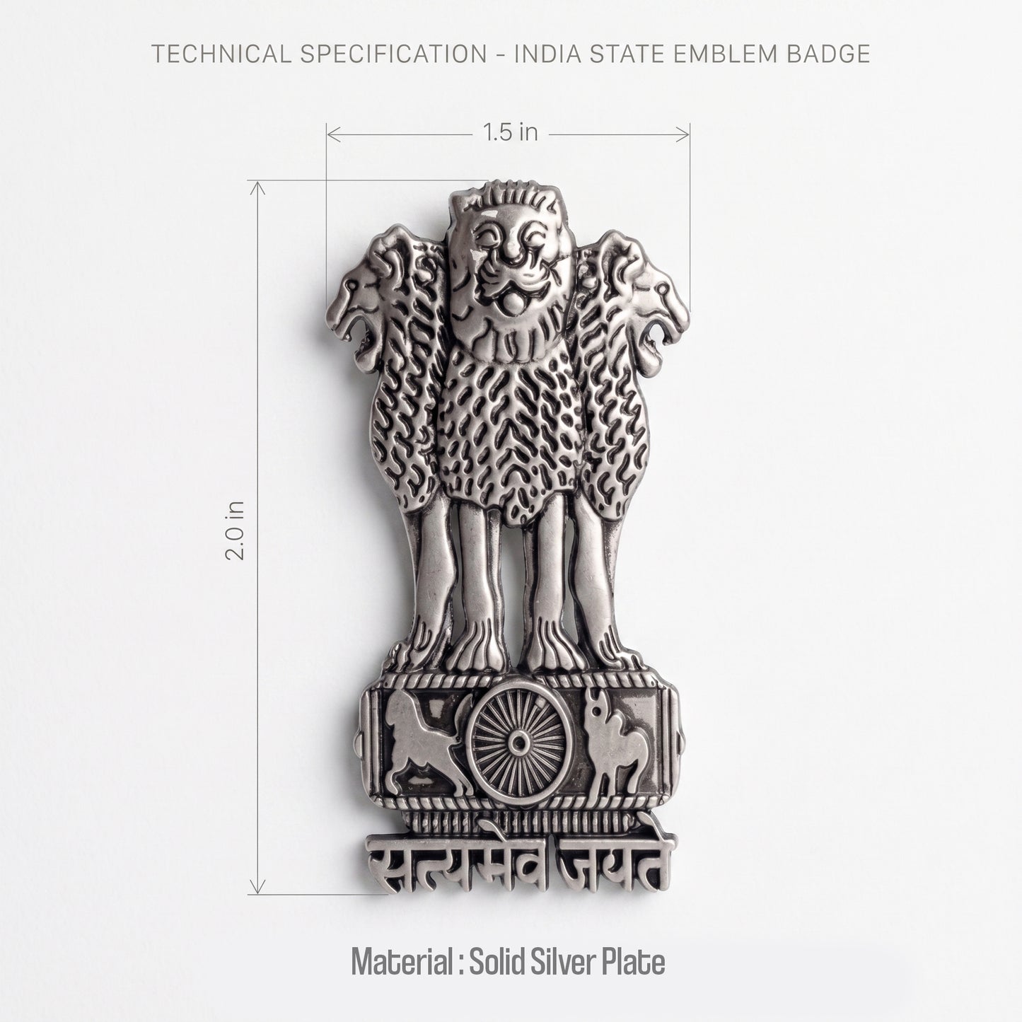Oppo K13 Turbo 5G Satyamev Jayate 3D Metal Leather Back Case