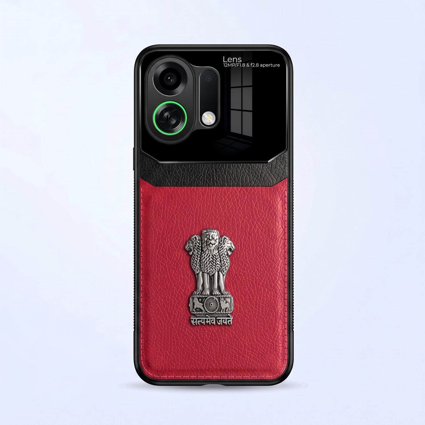 Oppo K13 Turbo 5G Satyamev Jayate 3D Metal Leather Back Case