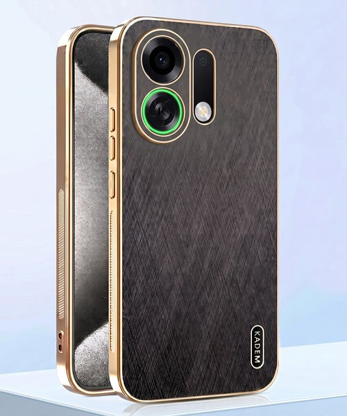 Oppo Reno K13 Turbo 5G Premium Electroplated Frame Gold Thread Pattern Soft Case