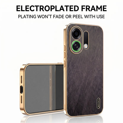 Oppo Reno K13 Turbo 5G Premium Electroplated Frame Gold Thread Pattern Soft Case