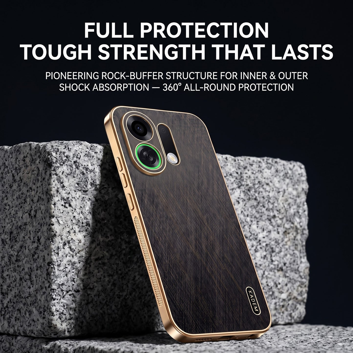 Oppo Reno K13 Turbo 5G Premium Electroplated Frame Gold Thread Pattern Soft Case
