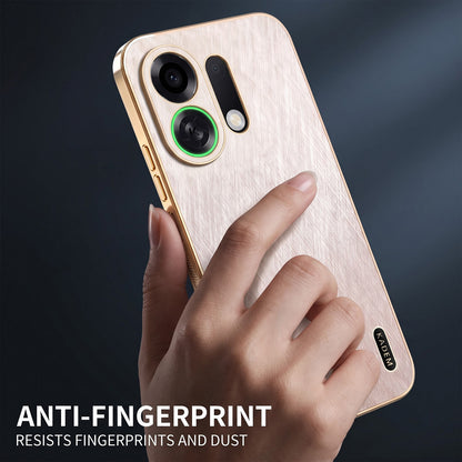 Oppo Reno K13 Turbo 5G Premium Electroplated Frame Gold Thread Pattern Soft Case