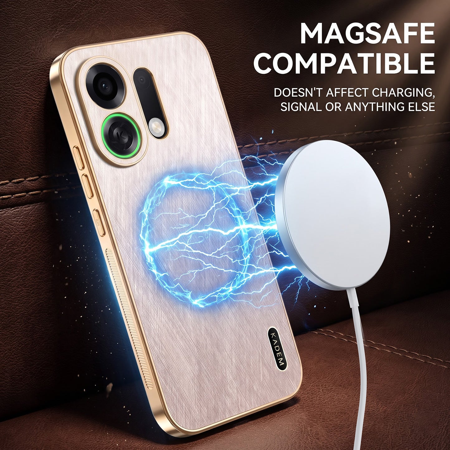 Oppo Reno K13 Turbo 5G Premium Electroplated Frame Gold Thread Pattern Soft Case