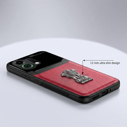 Oppo K13 Turbo 5G Satyamev Jayate 3D Metal Leather Back Case