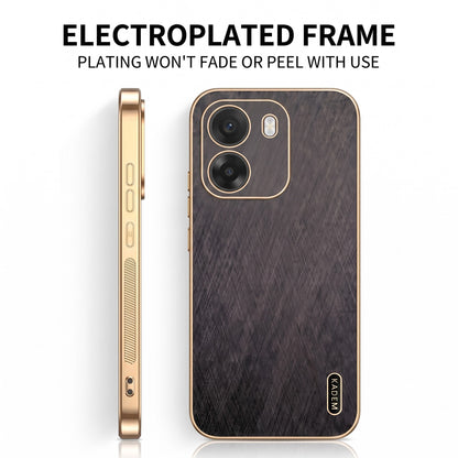 Oppo K14 5G Premium Electroplated Frame Gold Thread Pattern Soft Case