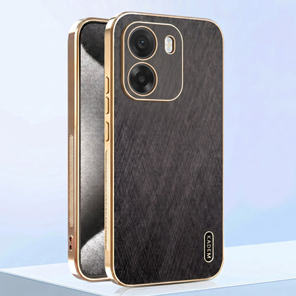 Oppo K14 5G Premium Electroplated Frame Gold Thread Pattern Soft Case