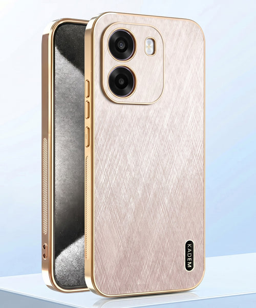 Oppo K14 5G Premium Electroplated Frame Gold Thread Pattern Soft Case