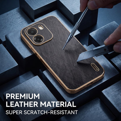 Oppo K14 5G Premium Electroplated Frame Gold Thread Pattern Soft Case