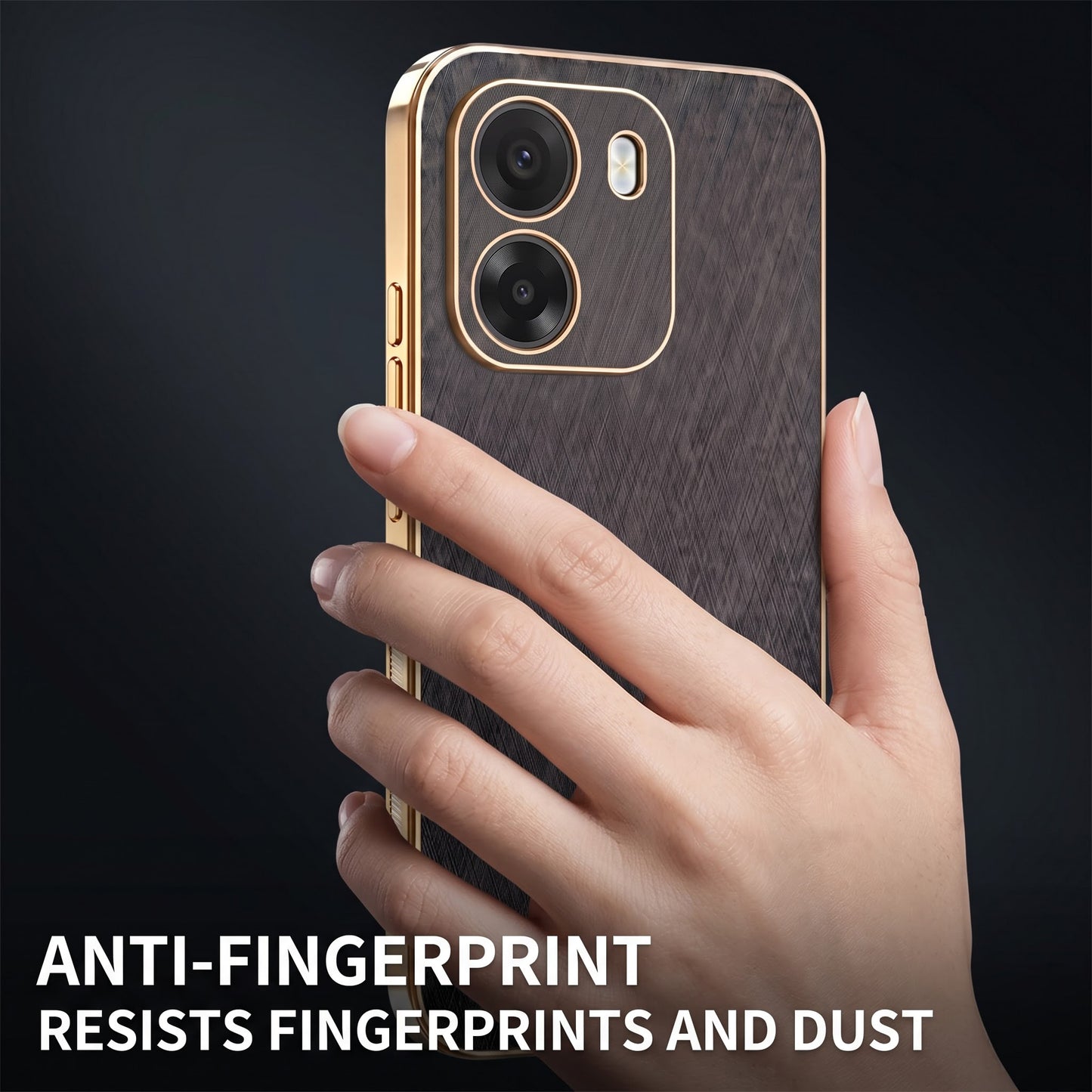 Oppo K14 5G Premium Electroplated Frame Gold Thread Pattern Soft Case