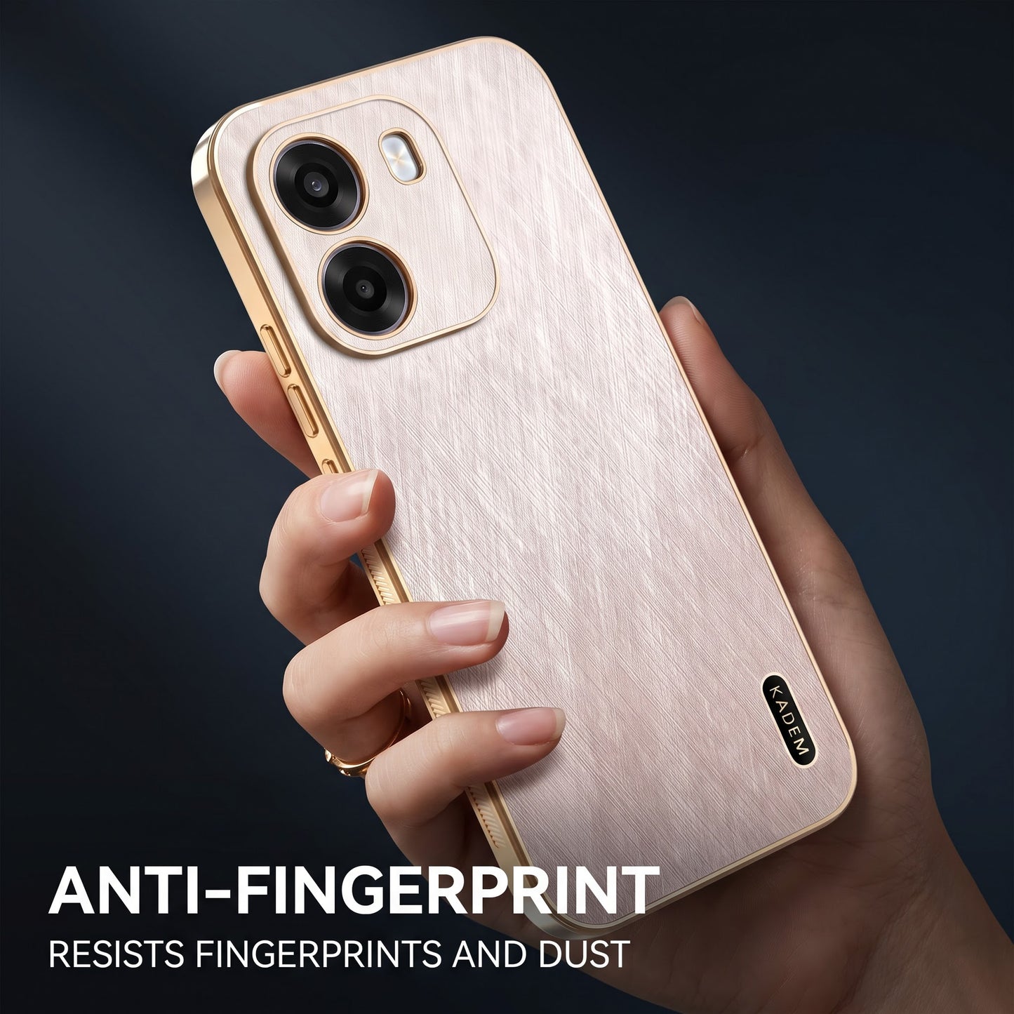 Oppo K14 5G Premium Electroplated Frame Gold Thread Pattern Soft Case